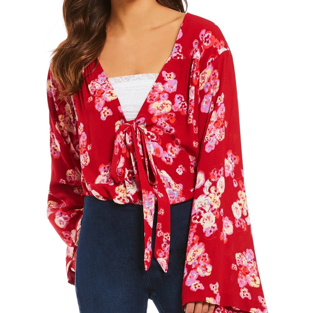 Free People Forties Feels Printed Bodysuit - Picture 2 of 5